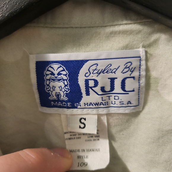 RJC Hawaiian Camp Shirt Made In Hawaii USA 🇺🇸 Size S 100% Cotton - Picture 6 of 6